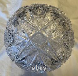 American Brilliant Period Crystal Glass Cut Bowl 8