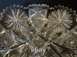 American Brilliant Period Crystal Glass Cut Bowl 8