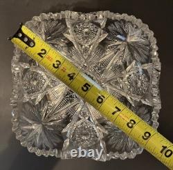 American Brilliant Period Crystal Glass Cut Bowl 8
