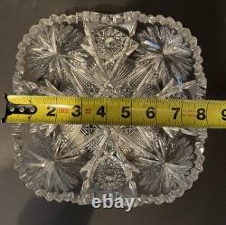American Brilliant Period Crystal Glass Cut Bowl 8