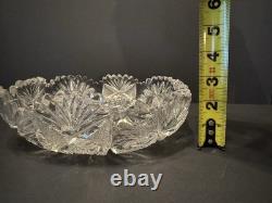 American Brilliant Period Crystal Glass Cut Bowl 8