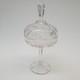 American Brilliant Period Cut Crystal Pedestal Bonbonni&egrave;re Compote Dish withLid