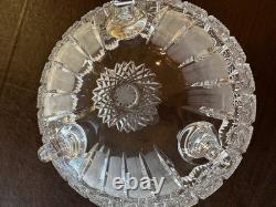 American Brilliant Period Cut Glass 10 3-Footed Crystal Bowl c. 1900-1915