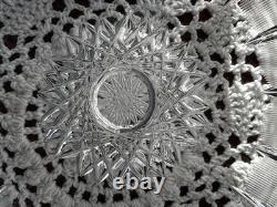 American Brilliant Period Cut Glass 10 3-Footed Crystal Bowl c. 1900-1915