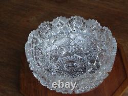 American Brilliant Period Cut Glass 9 Bowl