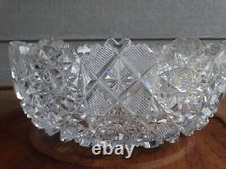 American Brilliant Period Cut Glass 9 Bowl