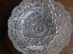 American Brilliant Period Cut Glass 9 Bowl