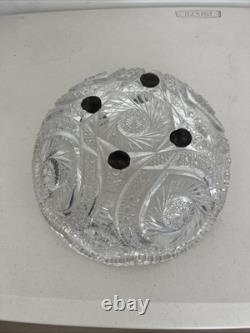 American Brilliant Period Cut Glass Crystal Bowl ABP Deep Cut c. 1900