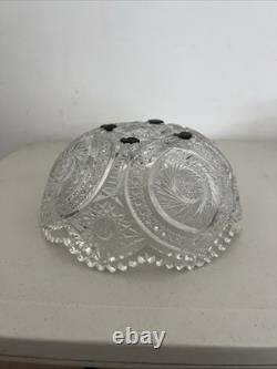 American Brilliant Period Cut Glass Crystal Bowl ABP Deep Cut c. 1900
