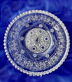 American Brilliant Period Cut Glass Heavy Crystal Bowl