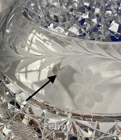 American Brilliant Period Cut Glass Heavy Crystal Bowl