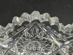 American Brilliant Period Deep Cut Glass Crystal Bowl Irving Juliette Pattern