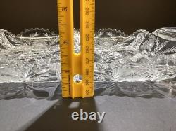 American Brilliant Period Heavy Cut Crystal Serving/Vanity Tray WithHandles