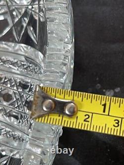 American Brilliant Period Heavy Sharp Deep Cut Crystal Shallow Bowl 11 Round