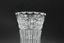 American Brilliant Period Ideal Glass No. 75 Cut Crystal ABP Stars Vase 8
