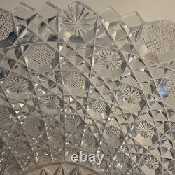 American Brilliant Period VTG 9 Cut Glass Bowl Lead Crystal, Harvard pattern