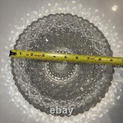 American Brilliant Period VTG 9 Cut Glass Bowl Lead Crystal, Harvard pattern