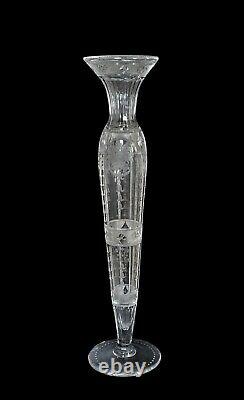 American Cut Glass Signed Sinclaire Adam 28 Tall Floor Vase RARE & PERFECT