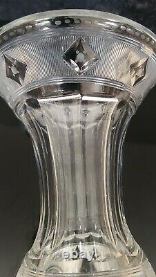 American Cut Glass Signed Sinclaire Adam 28 Tall Floor Vase RARE & PERFECT