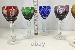 Anna Hutte Crystal Wine Glasses Cut to Clear Stemware Small Goblet Hock Glass