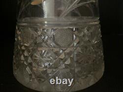 Antique 1910 Mckee American Brilliant Cut Crystal Flower Vase 12tall