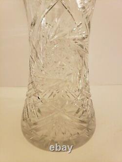 Antique 19th C. Large 12 ABP American Brilliant Period Deep Cut Crystal Vase