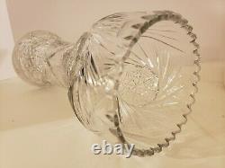 Antique 19th C. Large 12 ABP American Brilliant Period Deep Cut Crystal Vase