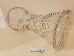 Antique 19th C. Large 12 ABP American Brilliant Period Deep Cut Crystal Vase