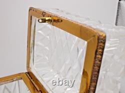 Antique 19th Century Baccarat Cut Crystal Box / Casket with Claw Feet