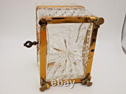 Antique 19th Century Baccarat Cut Crystal Box / Casket with Claw Feet
