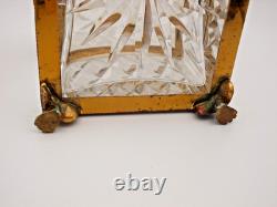 Antique 19th Century Baccarat Cut Crystal Box / Casket with Claw Feet