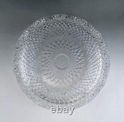 Antique ABP American Brilliant Cut Crystal Glass Serving/Fruit Bowl or Dish 10