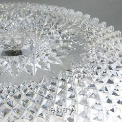 Antique ABP American Brilliant Cut Crystal Glass Serving/Fruit Bowl or Dish 10