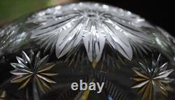 Antique ABP American Brilliant Period STAR & THISTLE Hand Cut CRYSTAL BOWL Heavy