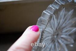 Antique ABP American Brilliant Period STAR & THISTLE Hand Cut CRYSTAL BOWL Heavy