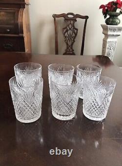 Antique ABP Cut Crystal Tumbler Glasses Diamond and Fan Set of 6