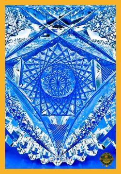 Antique ABP Cut Glass Bowl 8 Hobstar & Russian Pattern Heavy Crystal