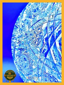 Antique ABP Cut Glass Bowl 8 Hobstar & Russian Pattern Heavy Crystal