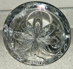 Antique ABP Cut Glass Water Set Pitcher with 4 Tumblers Cut Thistle & Cosmos