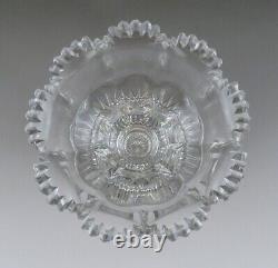 Antique ABP or Irish Cut Crystal Glass Compote Pedestal Bowl or Dish