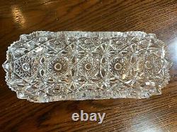 Antique American Brilliant ABP cut crystal Aztec panel fine diamonds brunswick