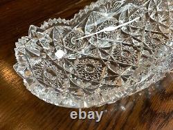 Antique American Brilliant ABP cut crystal Aztec panel fine diamonds brunswick