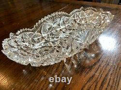 Antique American Brilliant ABP cut crystal Aztec panel fine diamonds brunswick