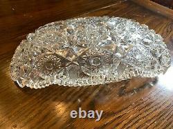 Antique American Brilliant ABP cut crystal Aztec panel fine diamonds brunswick