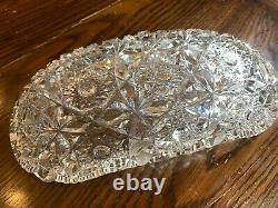 Antique American Brilliant ABP cut crystal Aztec panel fine diamonds brunswick