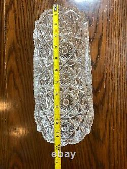 Antique American Brilliant ABP cut crystal Aztec panel fine diamonds brunswick