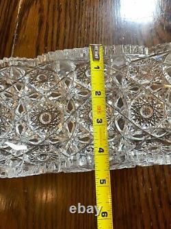 Antique American Brilliant ABP cut crystal Aztec panel fine diamonds brunswick