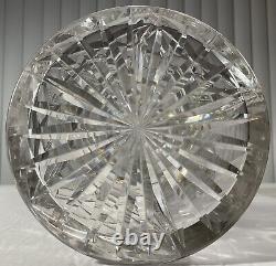 Antique American Brilliant Abp Heavy Cut Crystal Glass Pitcher Pinwheels Stars