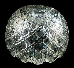 Antique American Brilliant Crystal Period Cut Intricate Pattern 9
