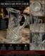Antique American Brilliant Cut Crystal Hobstar Pitcher 12 Heavy